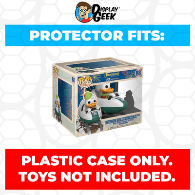 Pop Protector for Matterhorn Bobsled Attraction Donald Duck #88 Funko Pop Rides on The Protector Guide App by Display Geek and Kollector Protector - 0.60mm Thick UV Resistant Funko Pop Shield Protectors - The Best Quality Ultra Premium, Superior Strength, High Ultraviolet Protection, Scratch Resistant Coating, Reinforced Edges, Flat Top Stacking