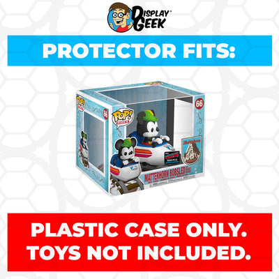 Pop Protector for Matterhorn Bobsled and Mickey Mouse NYCC #66 Funko Pop Rides on The Protector Guide App by Display Geek and Kollector Protector - 0.60mm Thick UV Resistant Funko Pop Shield Protectors - The Best Quality Ultra Premium, Superior Strength, High Ultraviolet Protection, Scratch Resistant Coating, Reinforced Edges, Flat Top Stacking