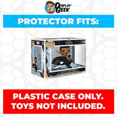 Pop Protector for Wakanda Forever Namor with Orca #116 Funko Pop Rides on The Protector Guide App by Display Geek