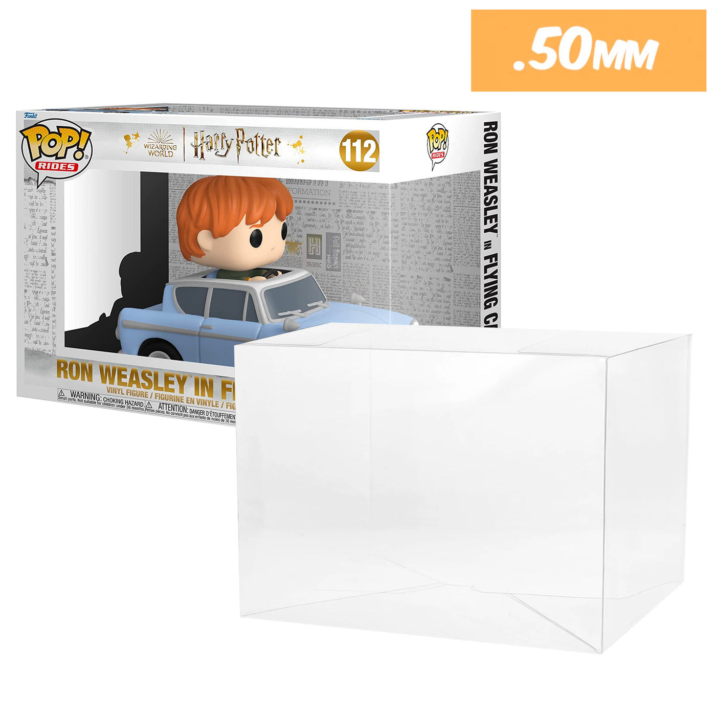 112 ron weasley in flying car pop rides best funko pop protectors thick strong uv scratch flat top stack vinyl display geek plastic shield vaulted eco armor fits collect protect display case kollector