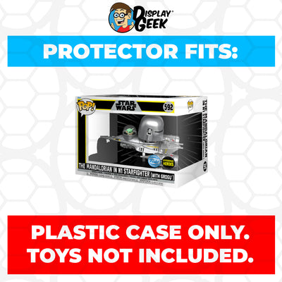 Pop Protector for The Mandalorian in N1 Starfighter with Grogu #592 Funko Pop Rides on The Protector Guide App by Display Geek