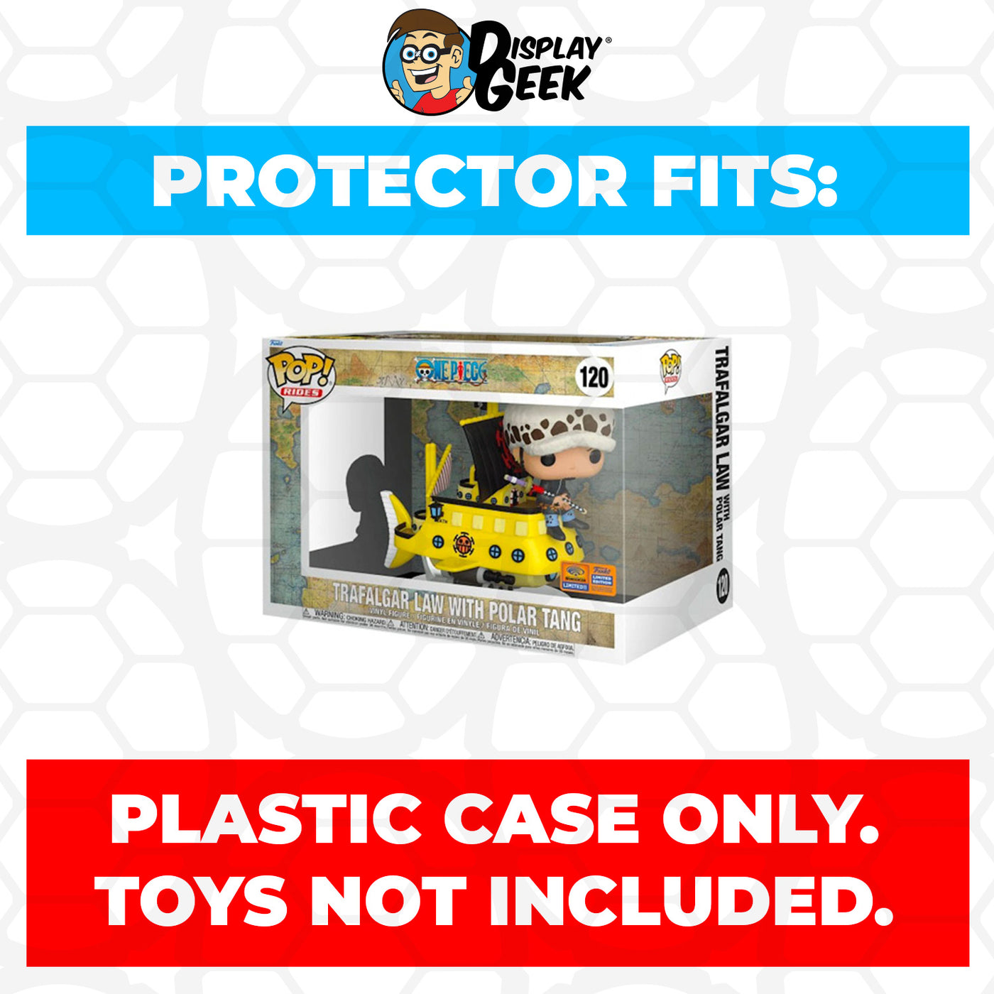 Pop Protector for One Piece Trafalgar Law with Polar Tang WonderCon #120 Funko Pop Rides on The Protector Guide App by Display Geek