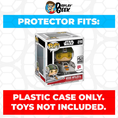 Plastic Pop Protector Compatible with Wedge Antilles with Snow Speeder #219 Funko Pop Rides on The Protector Guide App by Display Geek