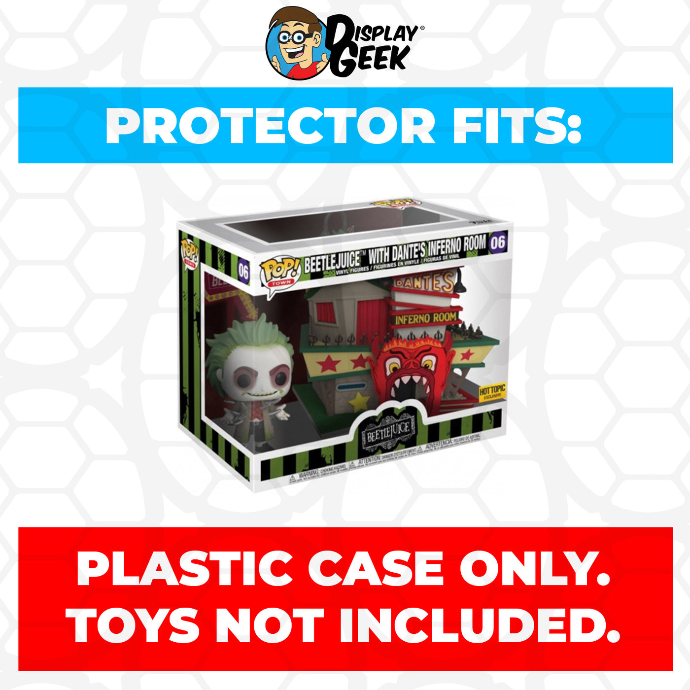 Pop Protector for Beetlejuice with Dante's Inferno Room #06 Funko Pop Town on The Protector Guide App by Display Geek