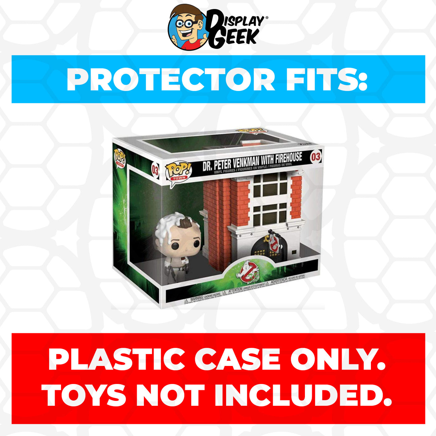 Pop Protector for Dr. Peter Venkman with Firehouse #03 Funko Pop Town on The Protector Guide App by Display Geek