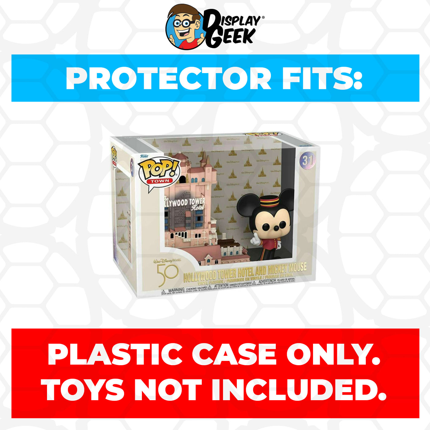 Pop Protector for Hollywood Tower Hotel and Mickey Mouse #31 Funko Pop Town on The Protector Guide App by Display Geek