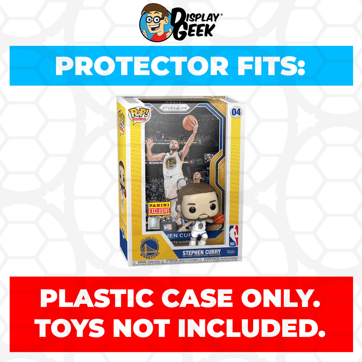 Pop Protector for Stephen Curry Golden State Warriors #04 Funko Trading Cards on The Protector Guide App by Display Geek