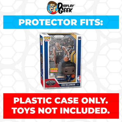 Pop Protector for Zion Williamson New Orleans Pelicans #05 Funko Trading Cards on The Protector Guide App by Display Geek