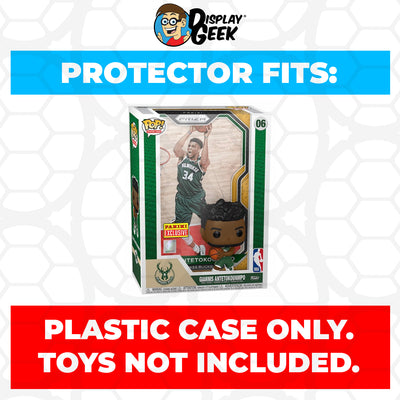 Pop Protector for Giannis Antetokounmpo Milwaukee Bucks #06 Funko Trading Cards on The Protector Guide App by Display Geek