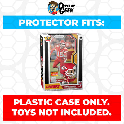 Pop Protector for Patrick Mahomes Kansas City Chiefs #10 Funko Trading Cards on The Protector Guide App by Display Geek