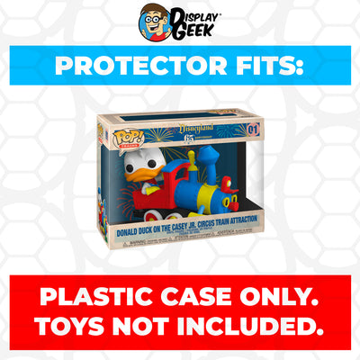 Pop Protector for Donald Duck on the Casey Jr. Circus Train Funko Pop Trains on The Protector Guide App by Display Geek