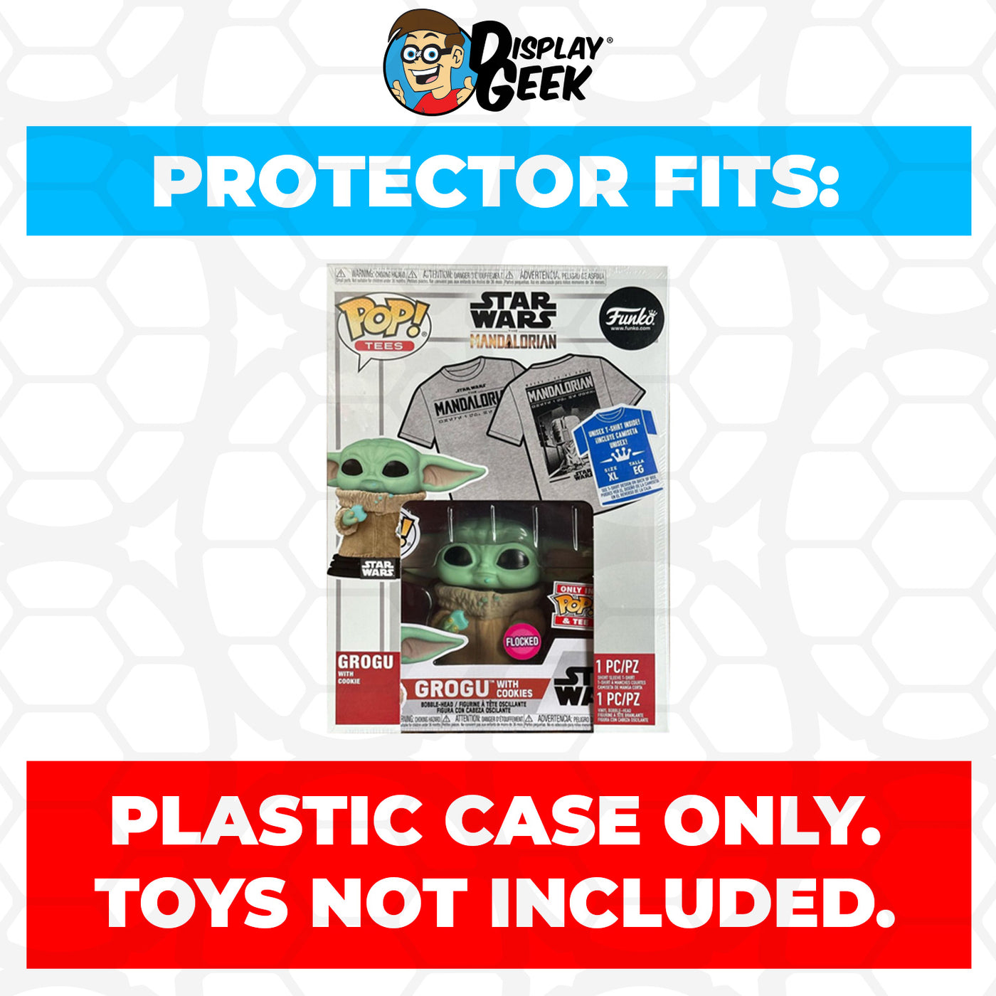 Pop Protector for Pop & Tee Grogu with Cookie Flocked #465 Funko Box on The Protector Guide App by Display Geek