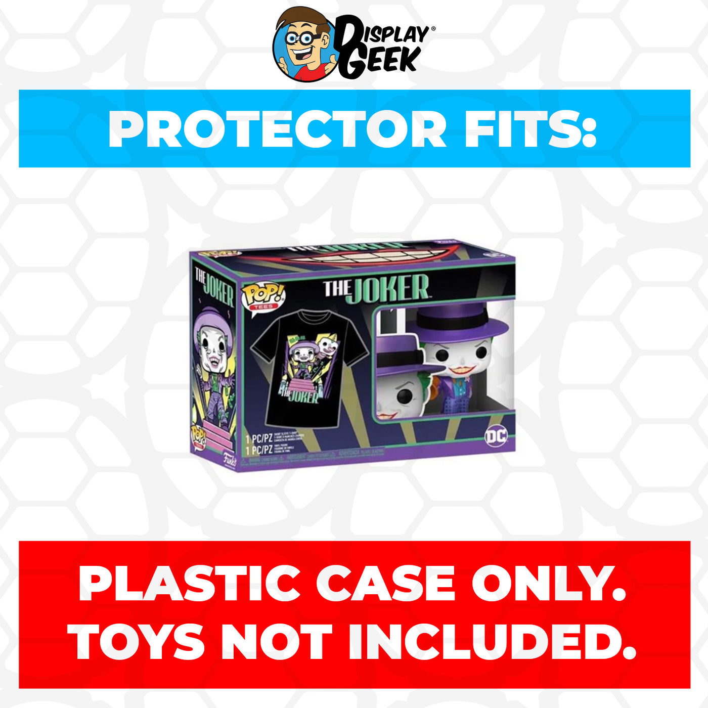 Pop Protector for Pop & Tee Joker with Megaphone 1989 Metallic #403 Funko Box on The Protector Guide App by Display Geek