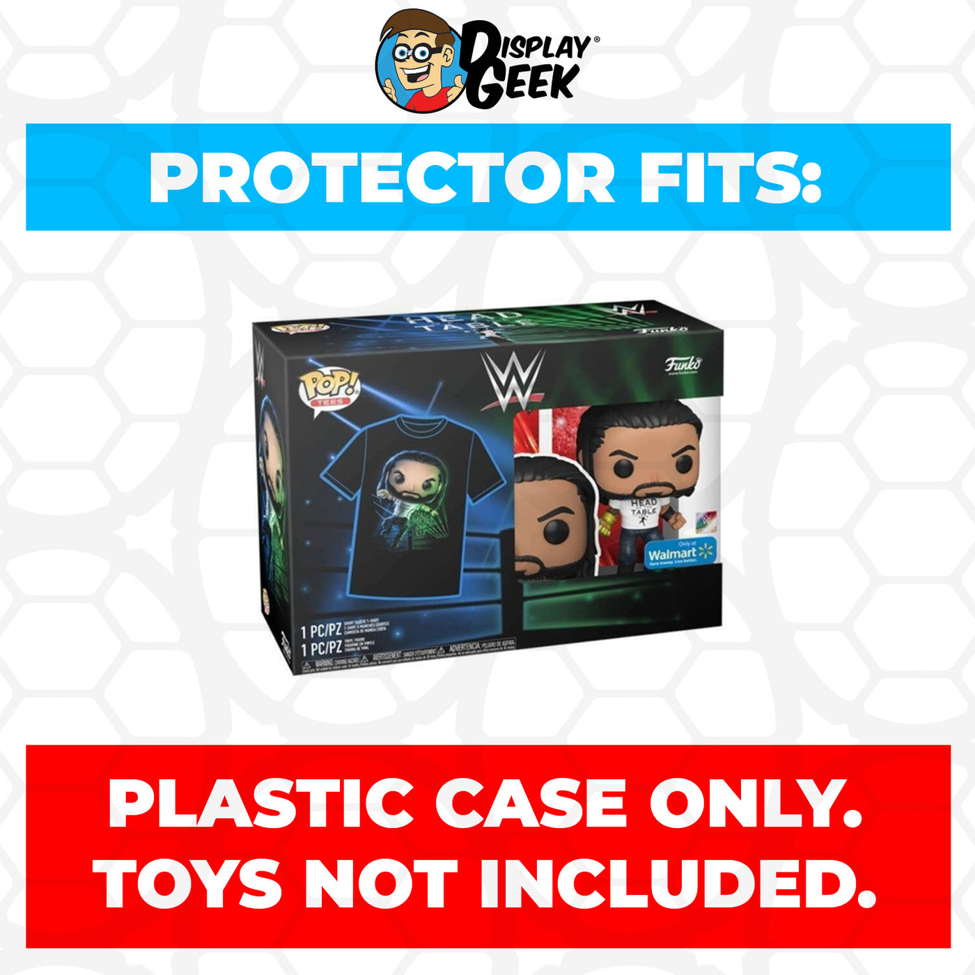 Pop Protector for Pop & Tee Roman Reigns Head of the Table #111 Funko Box on The Protector Guide App by Display Geek