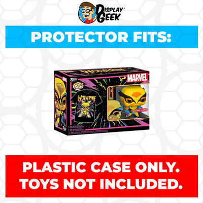 Pop Protector for Pop & Tee Wolverine Blacklight #802 Funko Box on The Protector Guide App by Display Geek