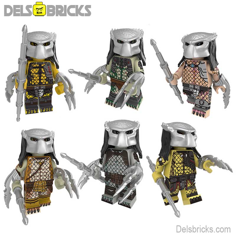 Set of 6 (Predator) - Custom Building Blocks Mini Figures Compatible with LEGO