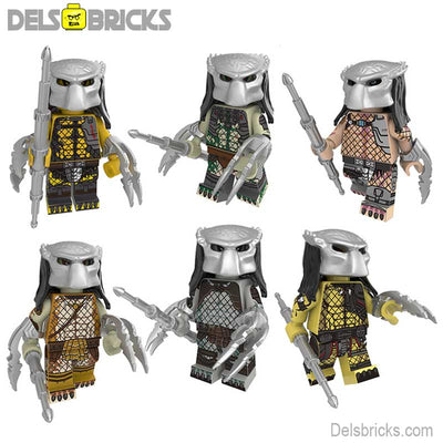 Set of 6 (Predator) - Custom Building Blocks Mini Figures Compatible with LEGO