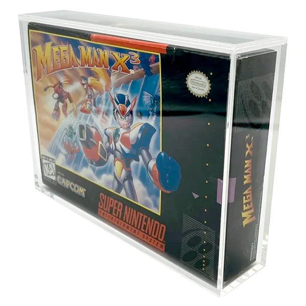 Acrylic Case for SNES, N64, ATARI JAGUAR Video Game Box 4mm thick, UV & Slide Bottom 5h x 7w x 1.25d on The Pop Protector Guide by Display Geek