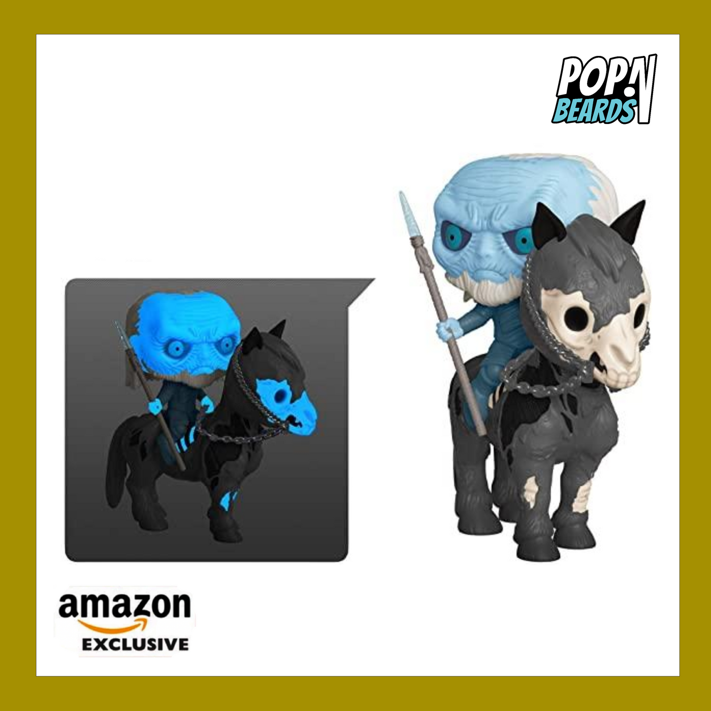 POP! Rides (Television): 60 GOT, Mounted White Walker (GITD) Exclusive