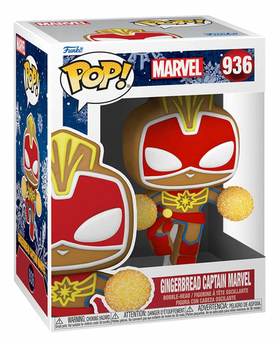 POP! Marvel: 936 Holiday Gingerbread, Captain Marvel