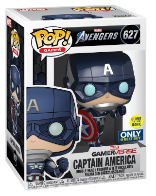 POP! Games: 627 Avengers, CPT America (GITD) Exclusive