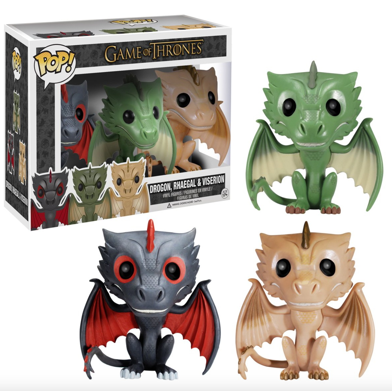 POP! Television: GOT, Drogon / Rhaegal / Viserion (3-PCK)