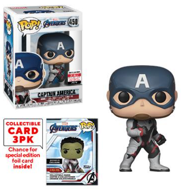 POP! Marvel: 450 Avengers End Game, CPT America (Collectible Cards) Exclusive