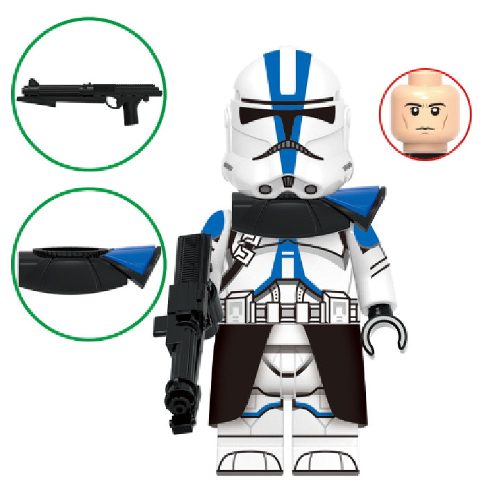 Sergeant Appo 501st Legion Clone Trooper (Star Wars) - Custom Building Blocks Mini Figures Compatible with LEGO