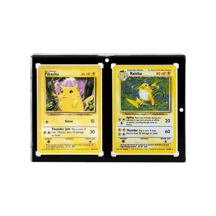 2-Card Wall Mount Display Case for 35pt Trading Cards (UV ONE-TOUCH Ma
