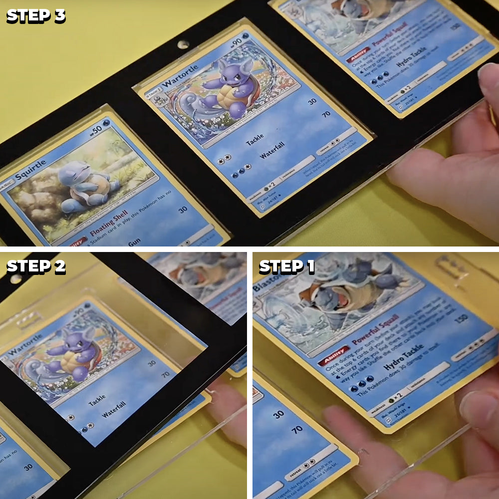 3-Card Wall Mount Display Case for 35pt Trading Cards (UV ONE