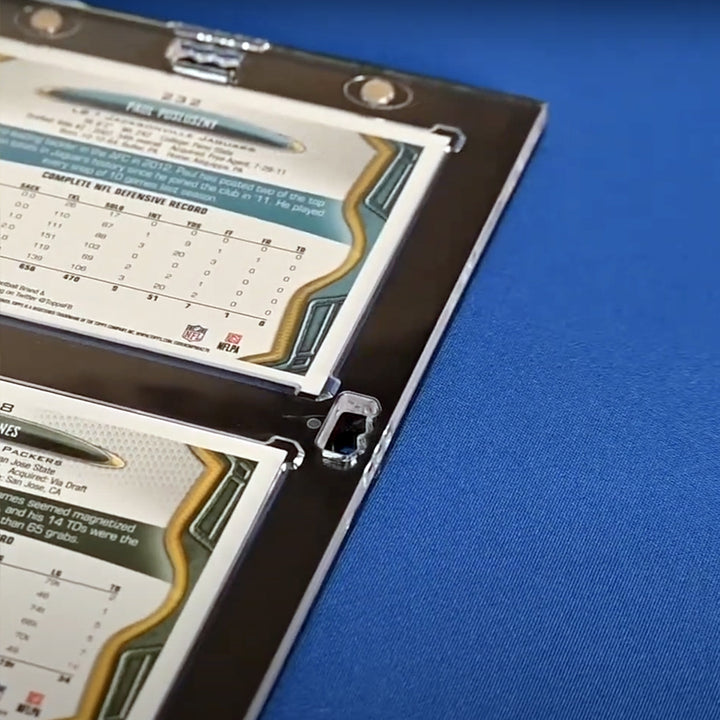 3-Card Wall Mount Display Case for 35pt Trading Cards (UV ONE-TOUCH Ma | Display Geek, Inc. 3-Card Wall Mount Display Case for 35pt Trading Cards (UV ONE-TOUCH Ma | Display Geek, Inc.