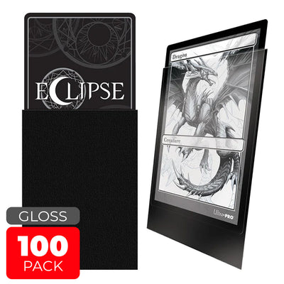 ECLIPSE Easy Shuffle Gloss Protector Sleeves for Trading Card Games, Standard Size Deck (100 pack)