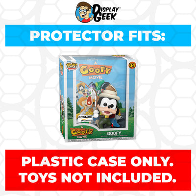 Pop Protector for A Goofy Movie #04 Funko Pop VHS Covers on The Protector Guide App by Display Geek - 0.60mm Thick UV Resistant Funko Pop Shield Protectors - The Best Quality Ultra Premium, Superior Strength, High Ultraviolet Protection, Scratch Resistant Coating, Reinforced Edges, Flat Top Stacking