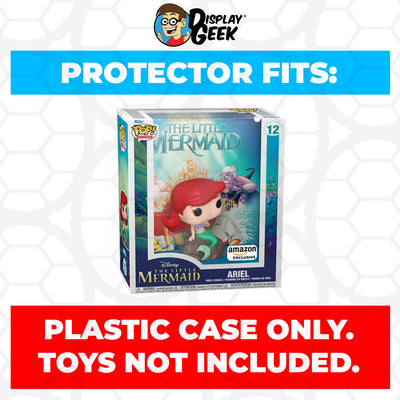 Pop Protector for The Little Mermaid Ariel #12 Funko Pop VHS Covers on The Protector Guide App by Display Geek - 0.60mm Thick UV Resistant Funko Pop Shield Protectors - The Best Quality Ultra Premium, Superior Strength, High Ultraviolet Protection, Scratch Resistant Coating, Reinforced Edges, Flat Top Stacking