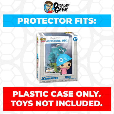 Pop Protector for Monsters Inc Boo #17 Funko Pop VHS Covers on The Protector Guide App by Display Geek - 0.60mm Thick UV Resistant Funko Pop Shield Protectors - The Best Quality Ultra Premium, Superior Strength, High Ultraviolet Protection, Scratch Resistant Coating, Reinforced Edges, Flat Top Stacking