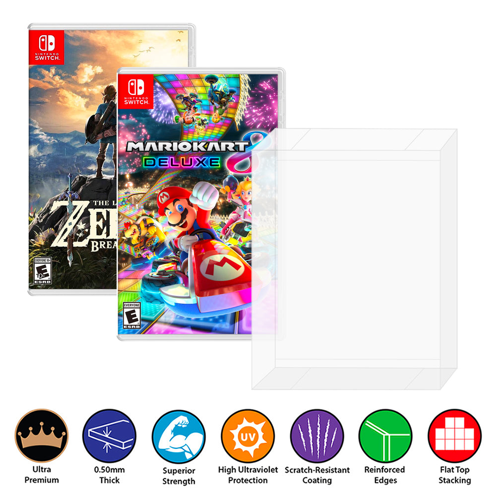 Plastic Protector for Nintendo Switch Video Game Box 0.50mm thick, UV & Scratch Resistant on The Pop Protector Guide by Display Geek