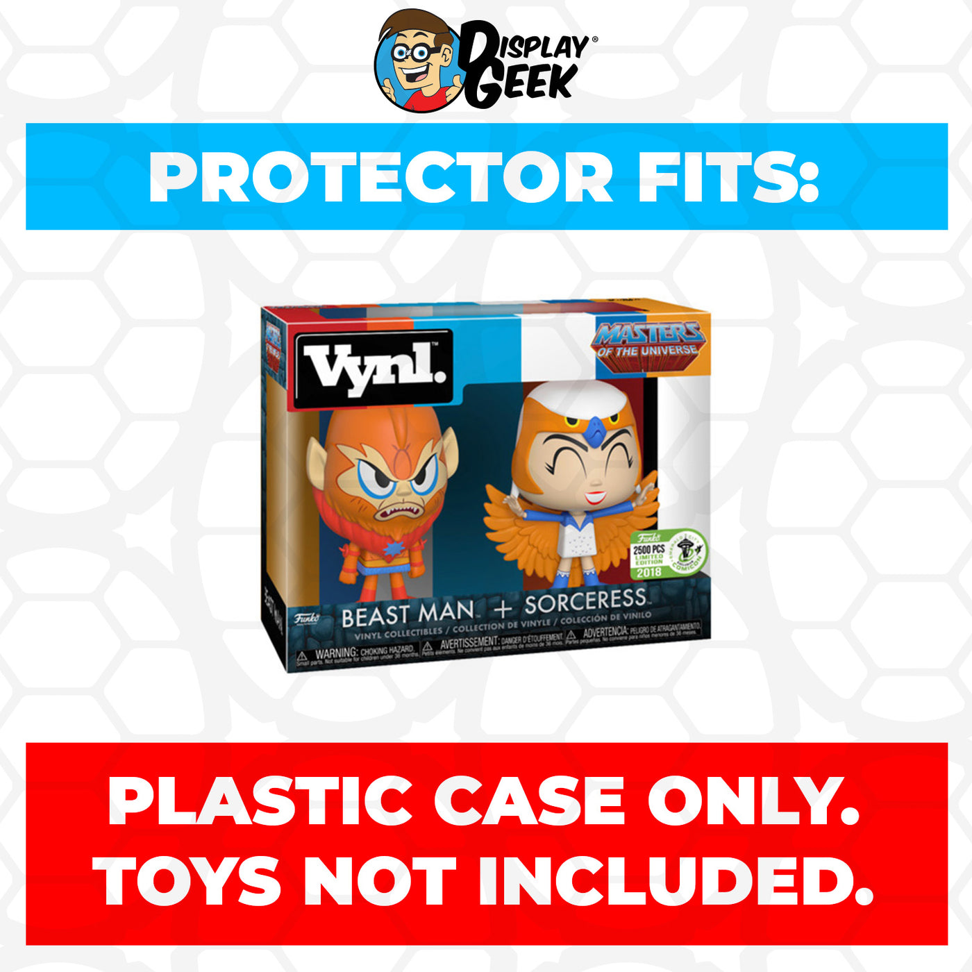 Pop Protector for Vynl 2 Pack Beast Man & Sorceress Funko on The Protector Guide App by Display Geek
