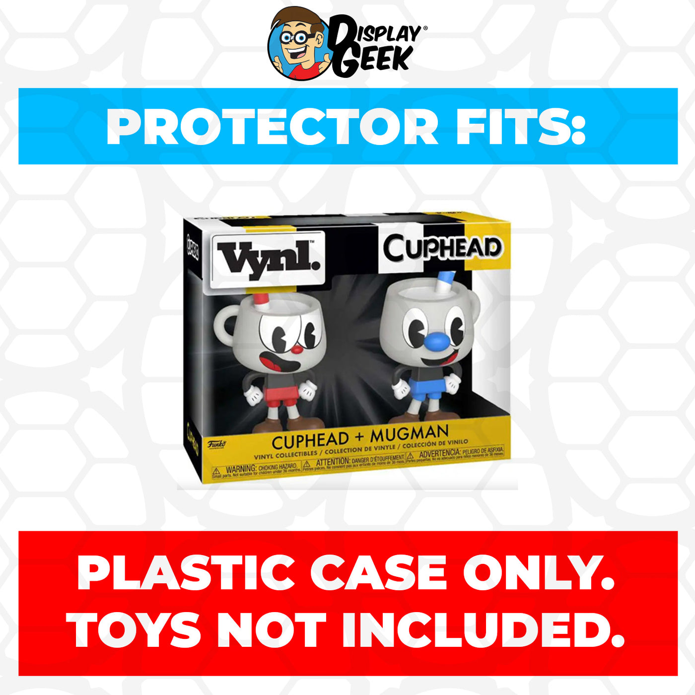 Pop Protector for Vynl 2 Pack Cuphead & Mugman Funko on The Protector Guide App by Display Geek