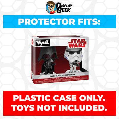 Pop Protector for Vynl 2 Pack Darth Vader & Stormtrooper Funko on The Protector Guide App by Display Geek
