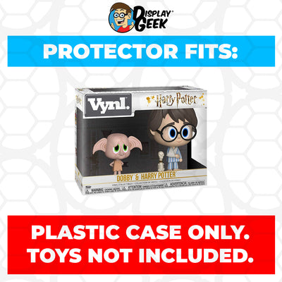 Pop Protector for Vynl 2 Pack Dobby & Harry Potter Injured Funko on The Protector Guide App by Display Geek