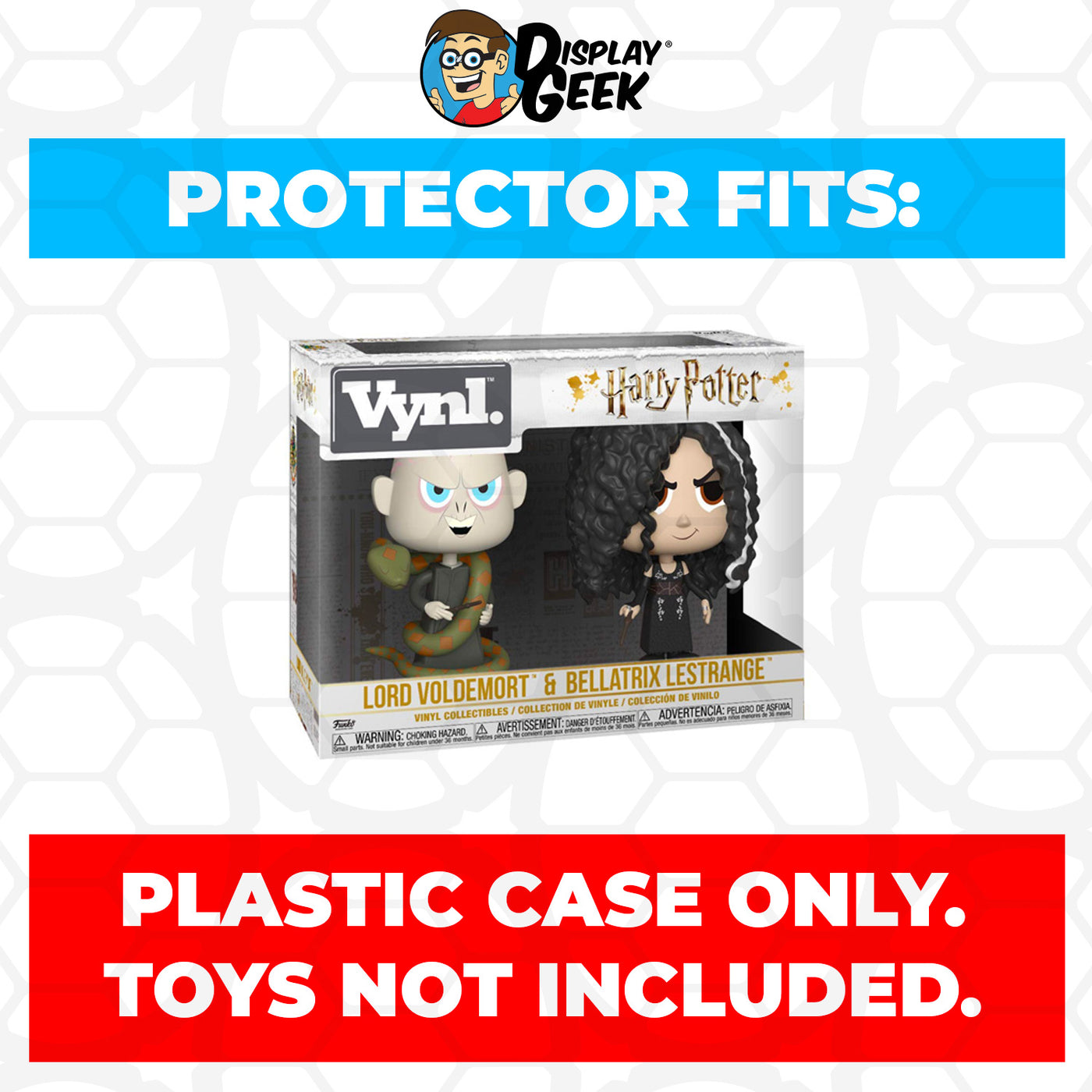 Pop Protector for Vynl 2 Pack Lord Voldemort & Bellatrix Lestrange Funko on The Protector Guide App by Display Geek