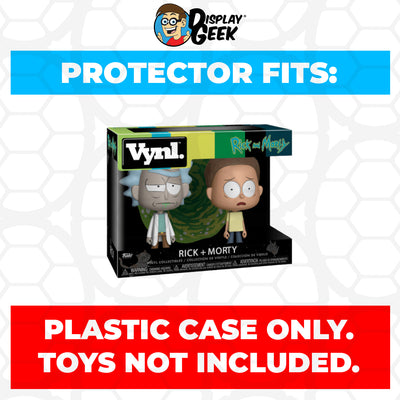 Pop Protector for Vynl 2 Pack Rick & Morty Funko on The Protector Guide App by Display Geek