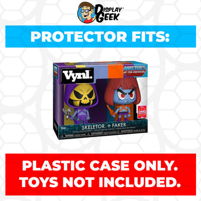 Pop Protector for Vynl 2 Pack Skeletor & Faker SDCC Funko on The Protector Guide App by Display Geek