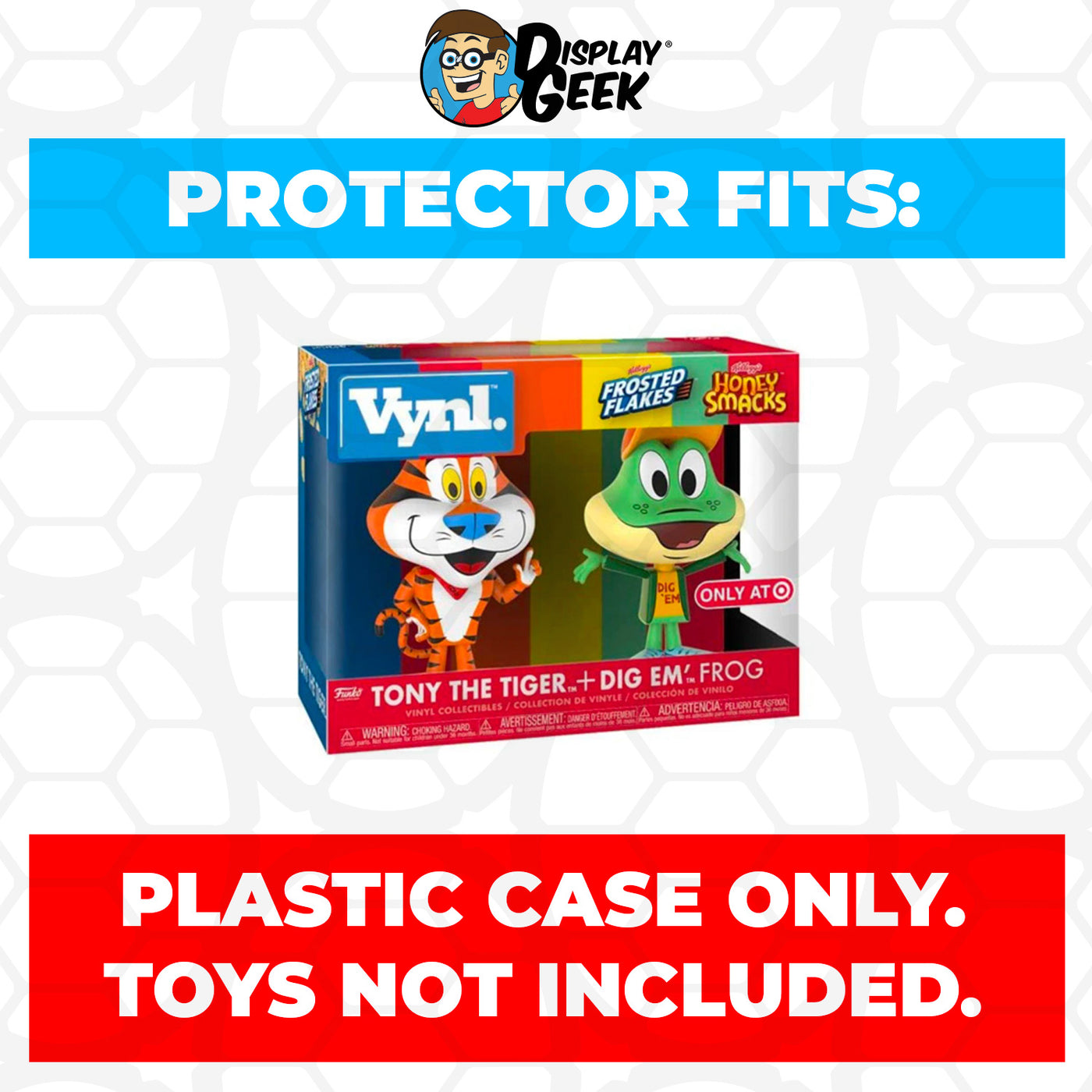 Pop Protector for Vynl 2 Pack Tony The Tiger & Dig Em' Frog Funko on The Protector Guide App by Display Geek