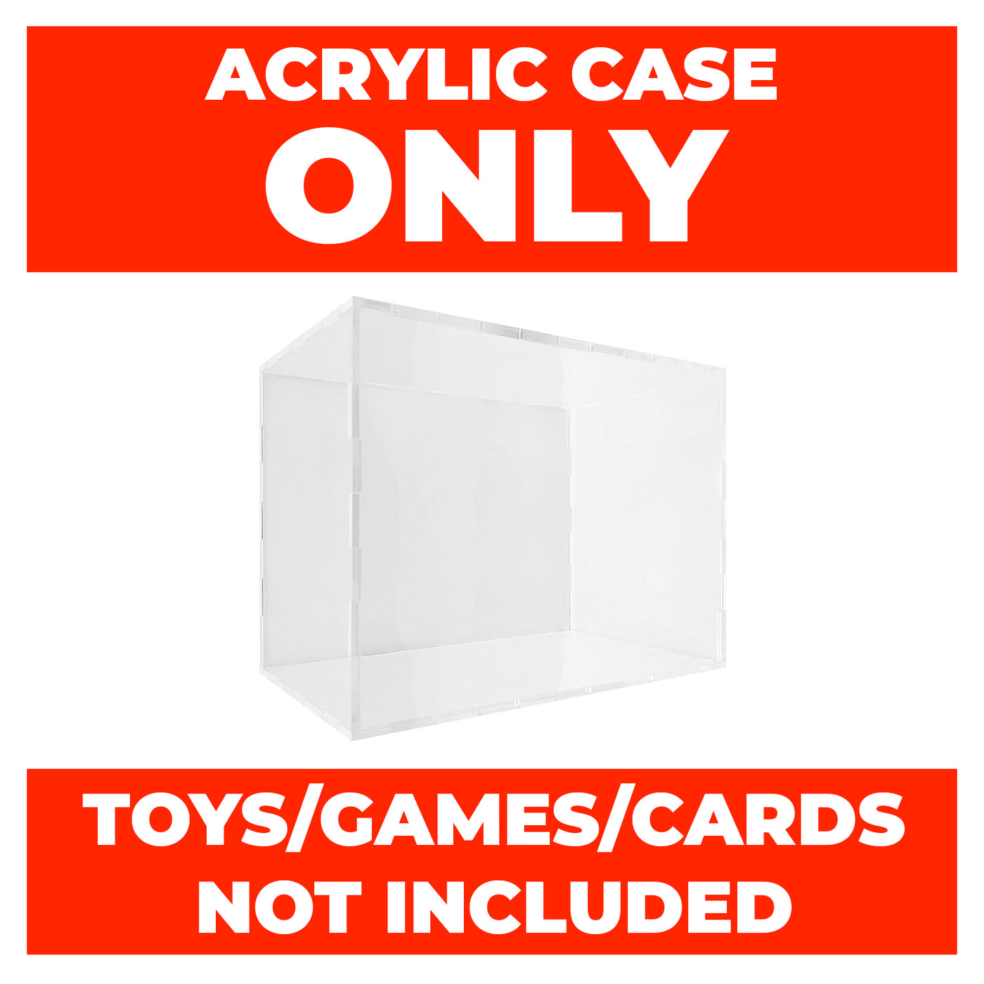 Acrylic Case Only. Toys Games Card Boxes NOT INCLUDED - 4.5mm thick Pop Fortress Custom Acrylic Hard Case for Funko Pop Grail Boxes Exclusive to Display Geek & The Protector Guide App