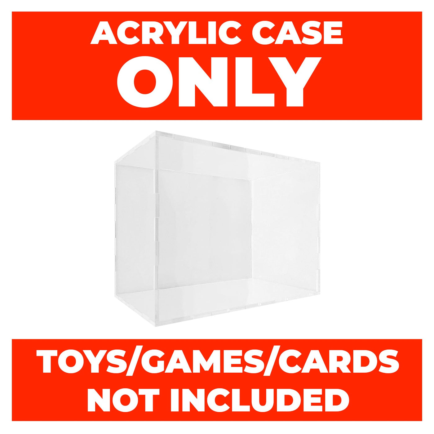 Acrylic Case Only. Toys Games Card Boxes NOT INCLUDED - 4.5mm thick Pop Fortress Custom Acrylic Hard Case for Funko Pop Grail Boxes Exclusive to Display Geek & The Protector Guide App