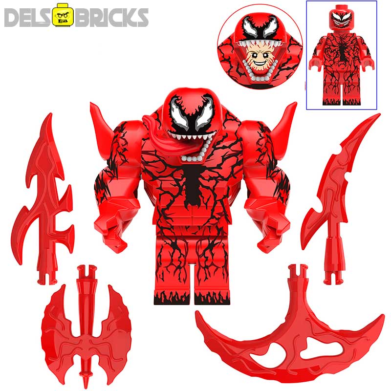 Carnage (Marvel Spider-Man) - Custom Building Blocks Mini Figures Compatible with LEGO