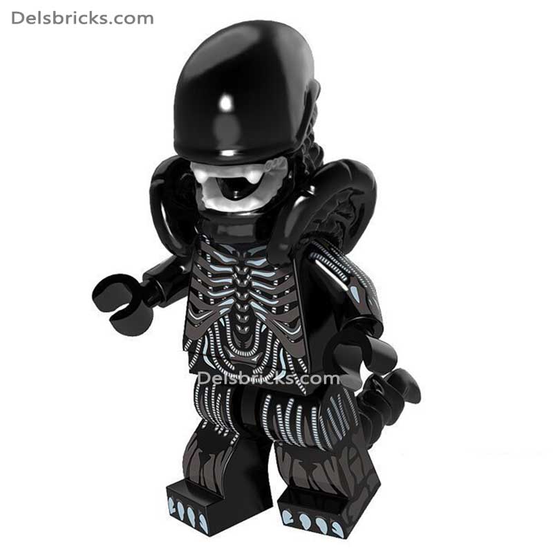 Xenomorph Black (Alien) - Custom Building Blocks Mini Figures Compatible with LEGO