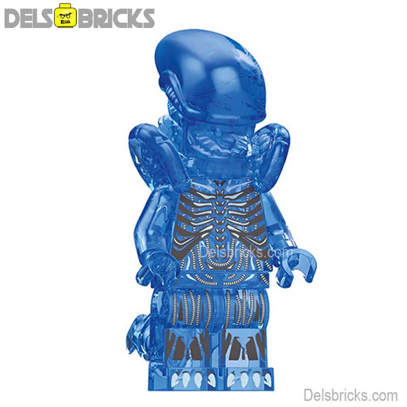 Xenomorph Transparent Purple (Alien) - Custom Building Blocks Mini Figures Compatible with LEGO