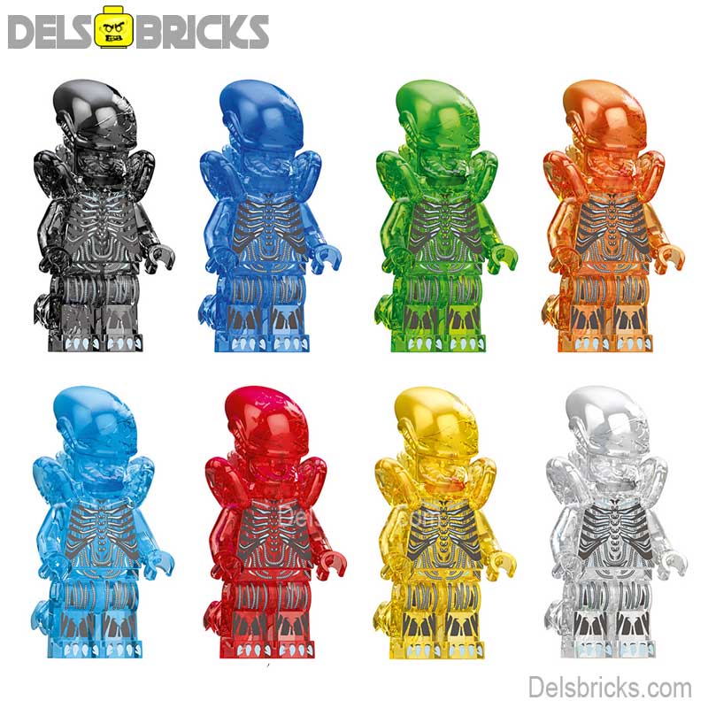 Set of 8 (Alien) - Custom Building Blocks Mini Figures Compatible with LEGO